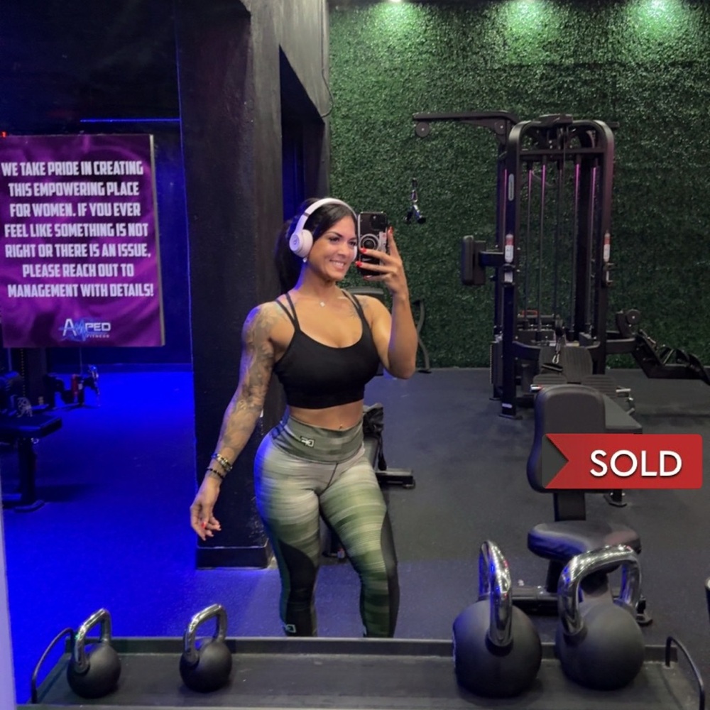 Black/Green Women's Activewear Brazilian Leggings